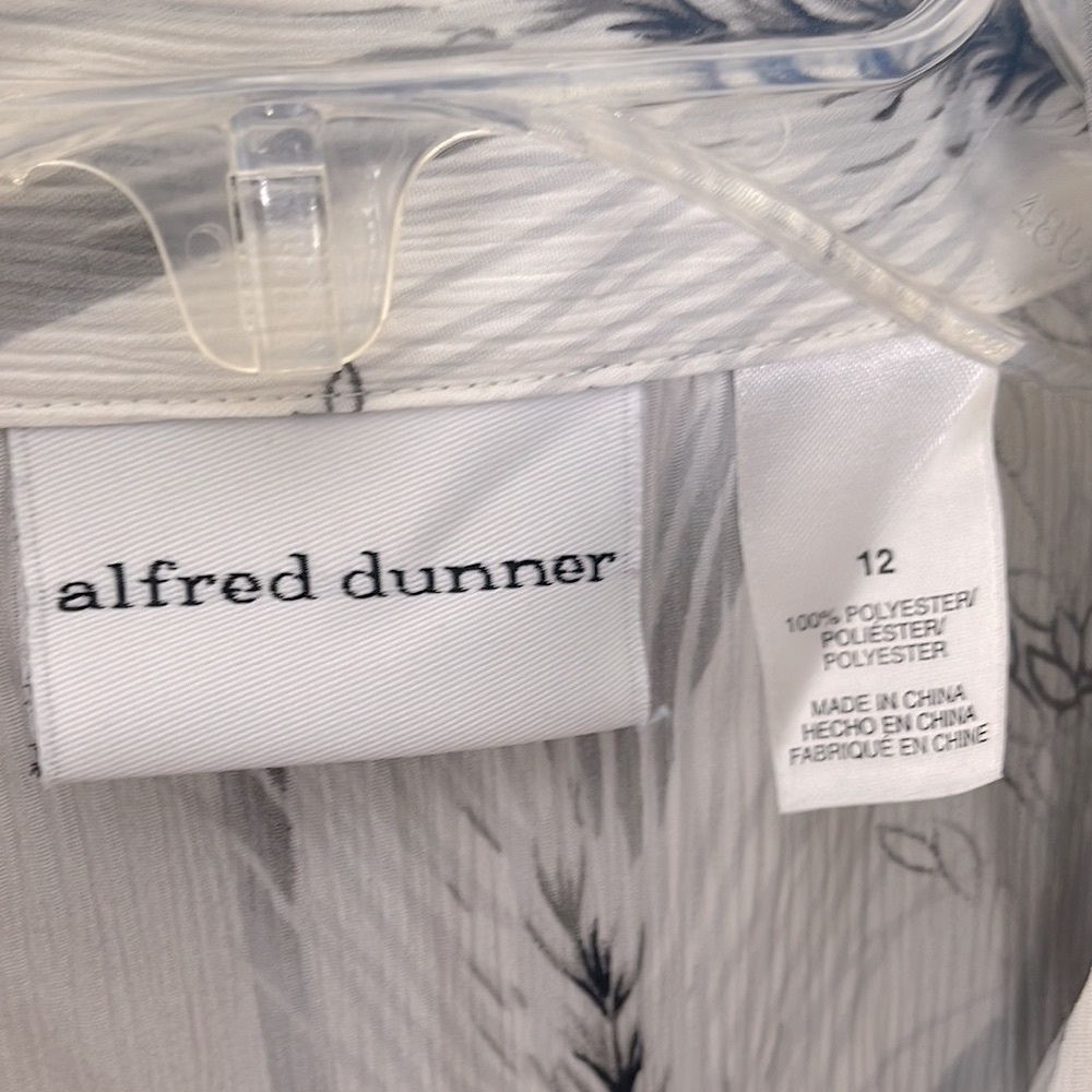 ❤️ 🆕 ALFRED DUNNER Floral Button Down Shirt Size 12 - Picture 4 of 4